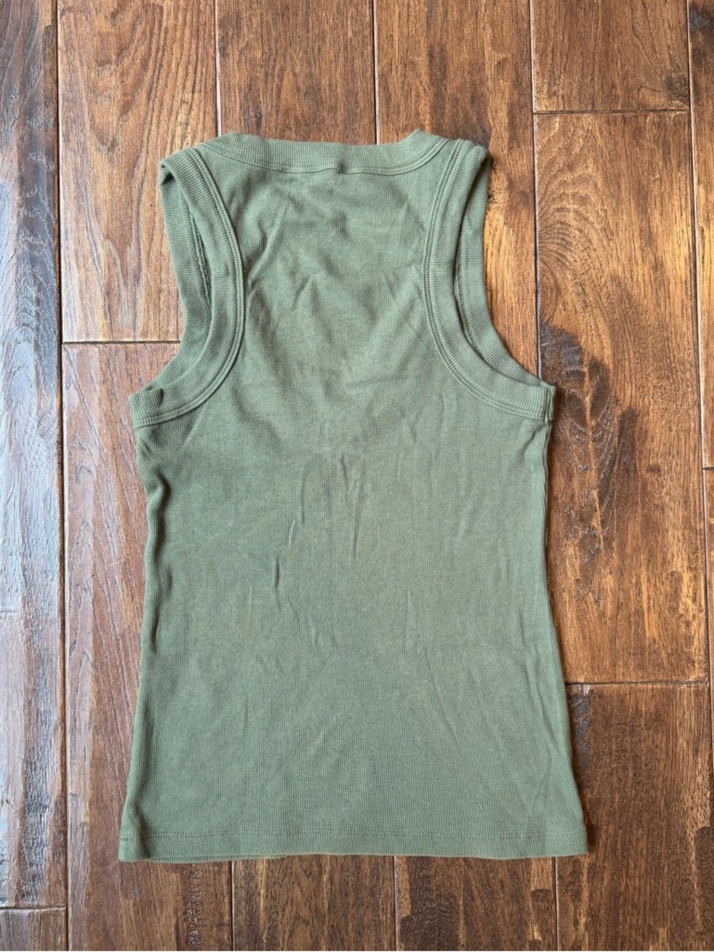 Banana Republic Olive Green Ribbed Scoop Neck Tank Top - Picture 3 of 5